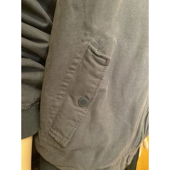 Aéropostale Bomber Gray Jacket - Sherpa Lined - Zipper Closure - Size L - Picture 6 of 14